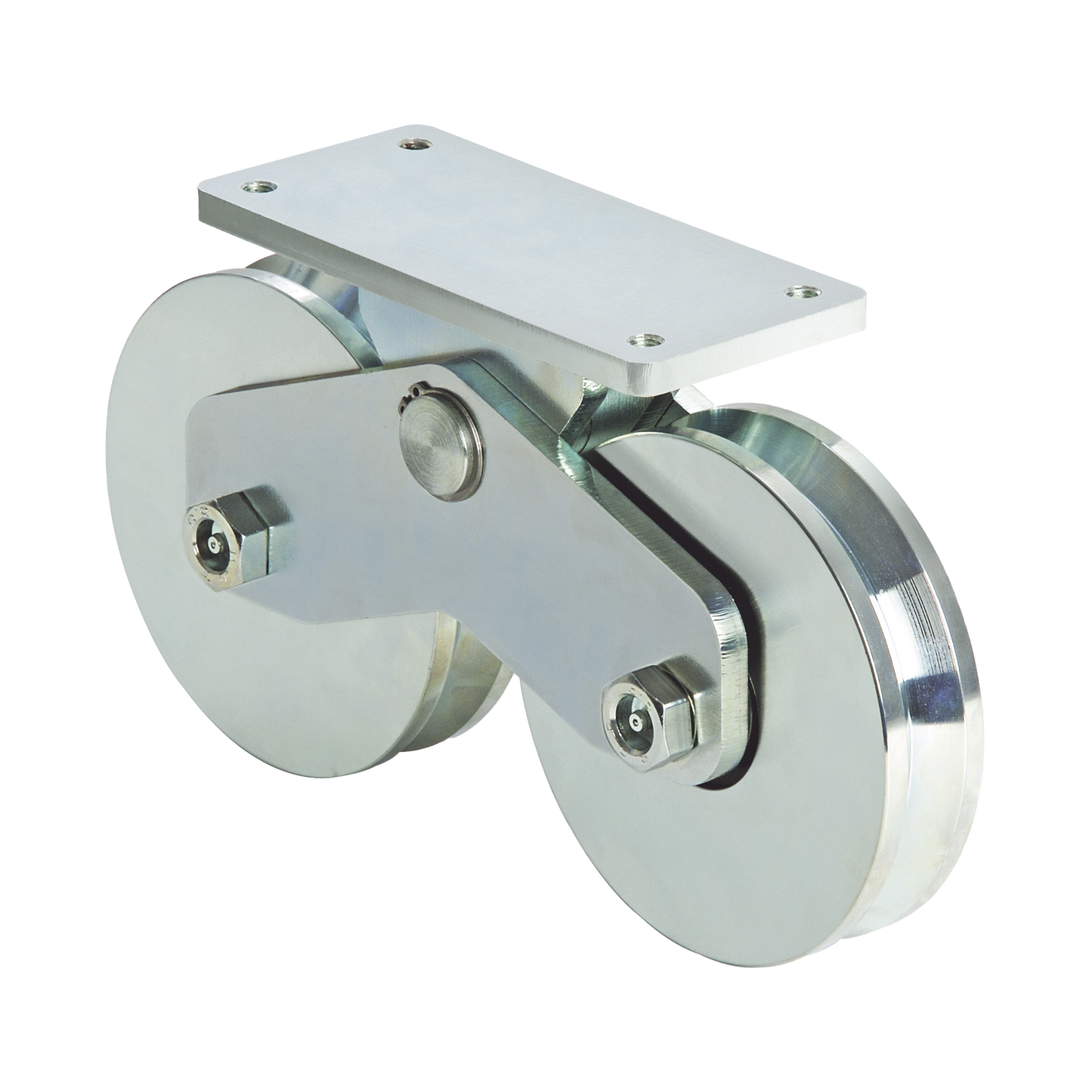 339V - Rueda Doble de 16 cm / Capacidad Para Puertas de hasta 1920 Kg / Canal Tipo V