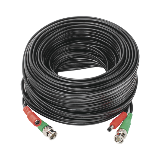 20 metros / Cable coaxial ( BNC ) + Alimentación / 100 % Cobre / Para Cámaras 4K  / Uso interior