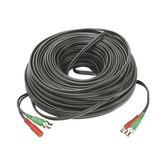 50 metros / Cable coaxial ( BNC ) + Alimentación / 100 % Cobre / Para Cámaras 4K  / Uso interior