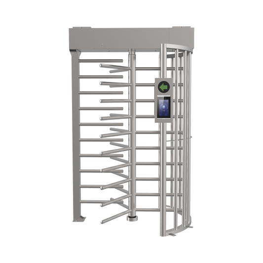 Torniquete SENCILLO (1 Carril) de Cuerpo Completo Bidireccional / Acero Inoxidable SUS304 / 30 Personas por Minuto / Interior y Exterior / Compatible con Reconocimiento Facial (Terminal no Incluida)