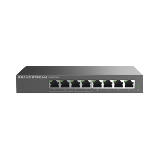 Switch PoE+ Gigabit No Administrable / 8 puertos 10/100/1000 Mbps / 4 puertos PoE+ /  hasta 60W