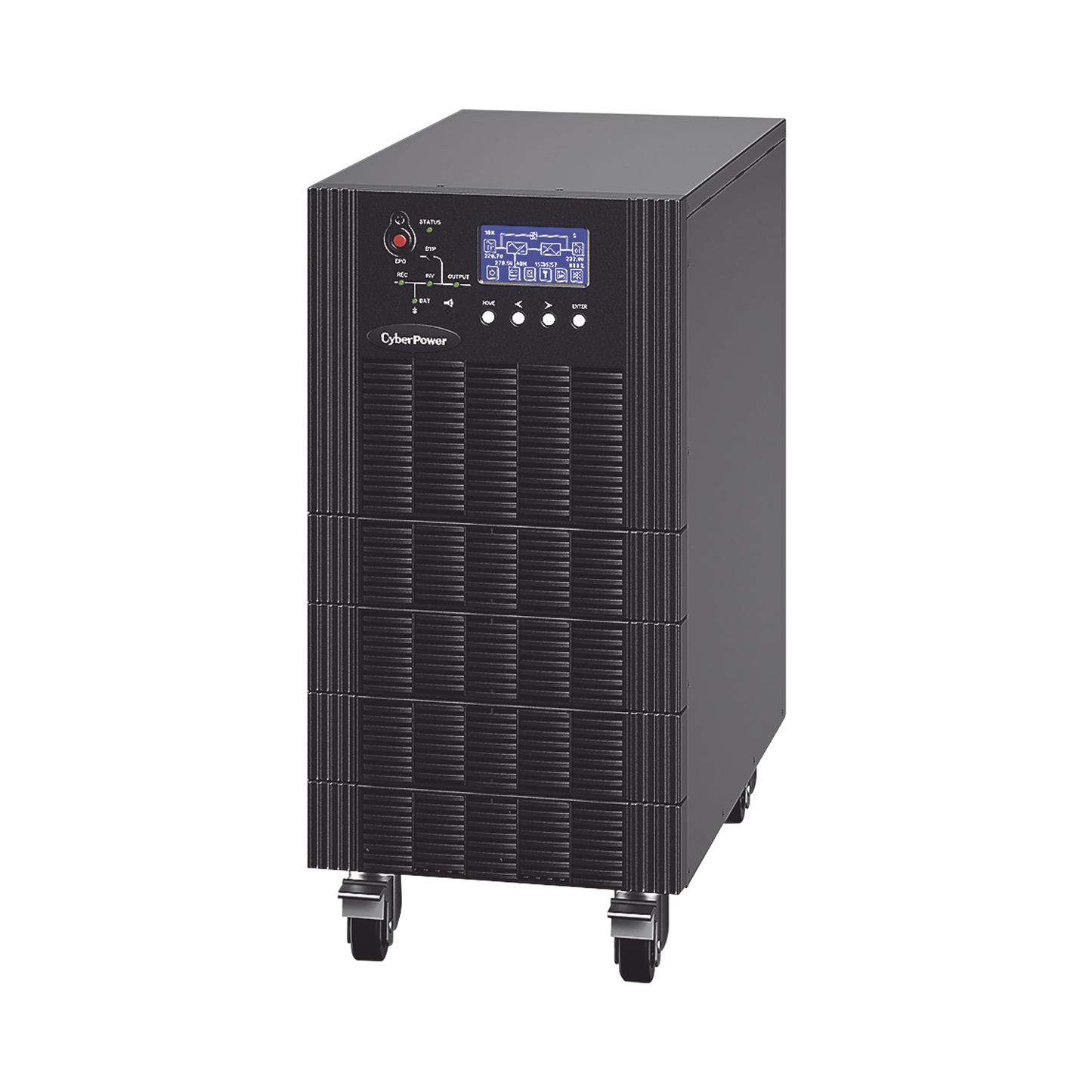 UPS Trifásico de 10 kVA/10 kW, Topología Online Doble Conversión, Voltaje de 208/220 Vca de L-L, Respaldo de 5 Minutos al 100% de Carga, Incluye Módulo y Banco de Baterías