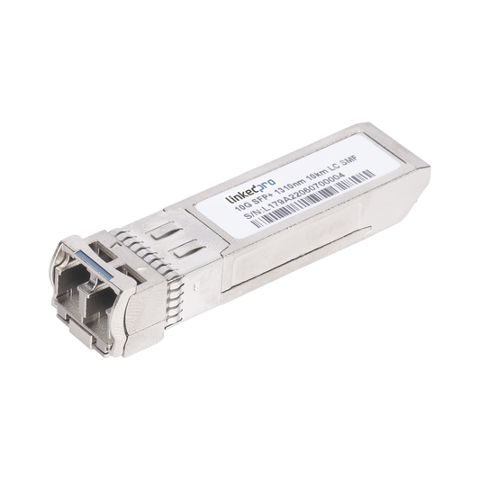 Transceptor SFP+ (Mini-Gbic) / Monomodo / 10 Gbps de velocidad / Conectores LC Dúplex / Hasta 20 km de Distancia