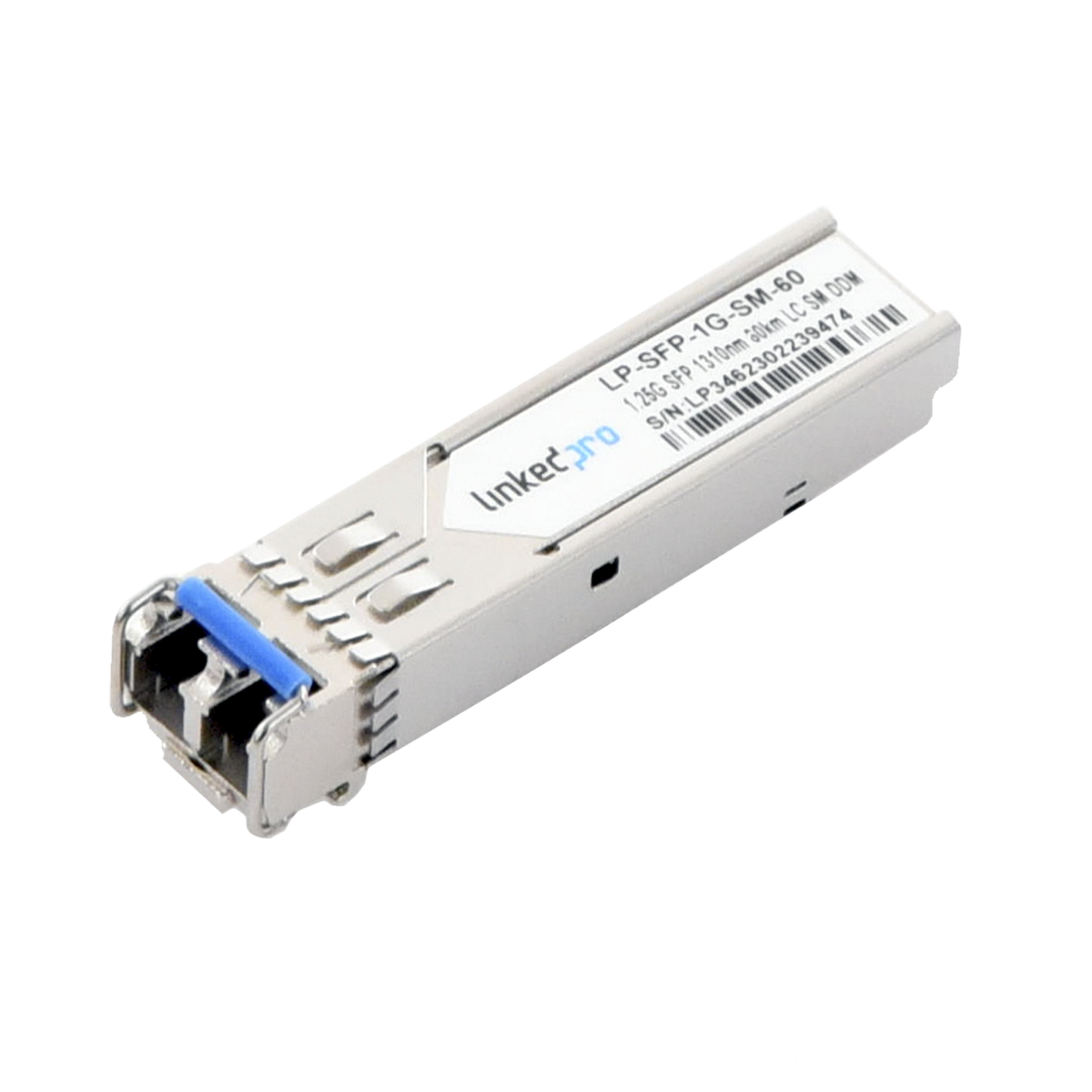 Transceptor SFP (Mini-Gbic) / Monomodo / 1.25 Gbps de velocidad / Conectores LC Dúplex / Hasta 60 km de Distancia