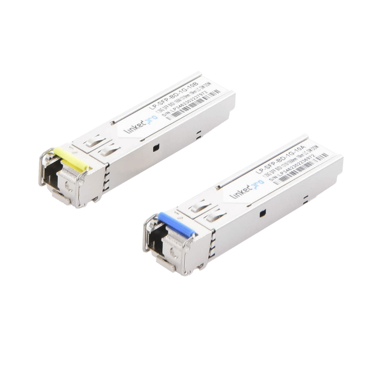 Transceptores Bidireccionales SFP (Mini-Gbic) / Monomodo / 1.25 Gbps de velocidad / Conector LC / Hasta 10 km de Distancia / 2 Piezas