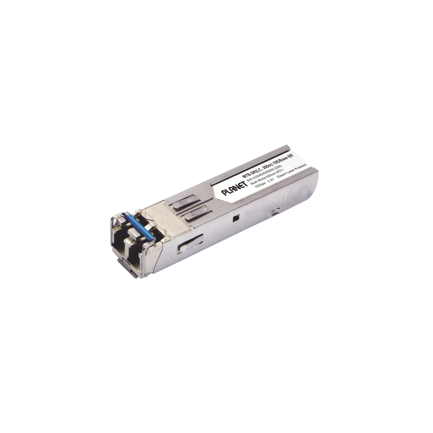 Transceptor Industrial, SFP de 10 G, Conector LC, Fibra Multimodo, Hasta 300 m, Soporta temperaturas de -40 a 85°C.